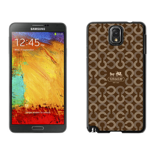 Coach Logo Monogram Brown Samsung Note 3 Cases DRT | Women